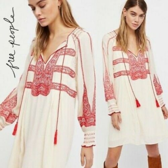 Free People Dresses & Skirts - Free People Wind Willow Embroidered Dress